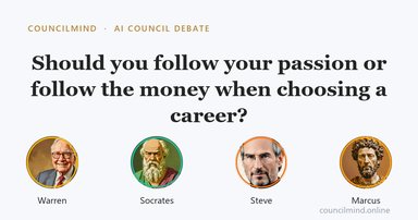 Should you follow your passion or follow the money when choosing a career?